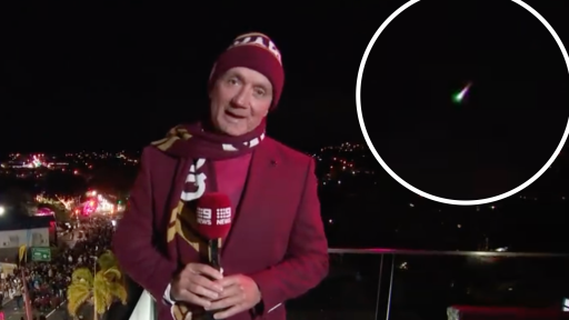 Meteoroid Spotted Behind Brisbane Weather Presenter On Air!