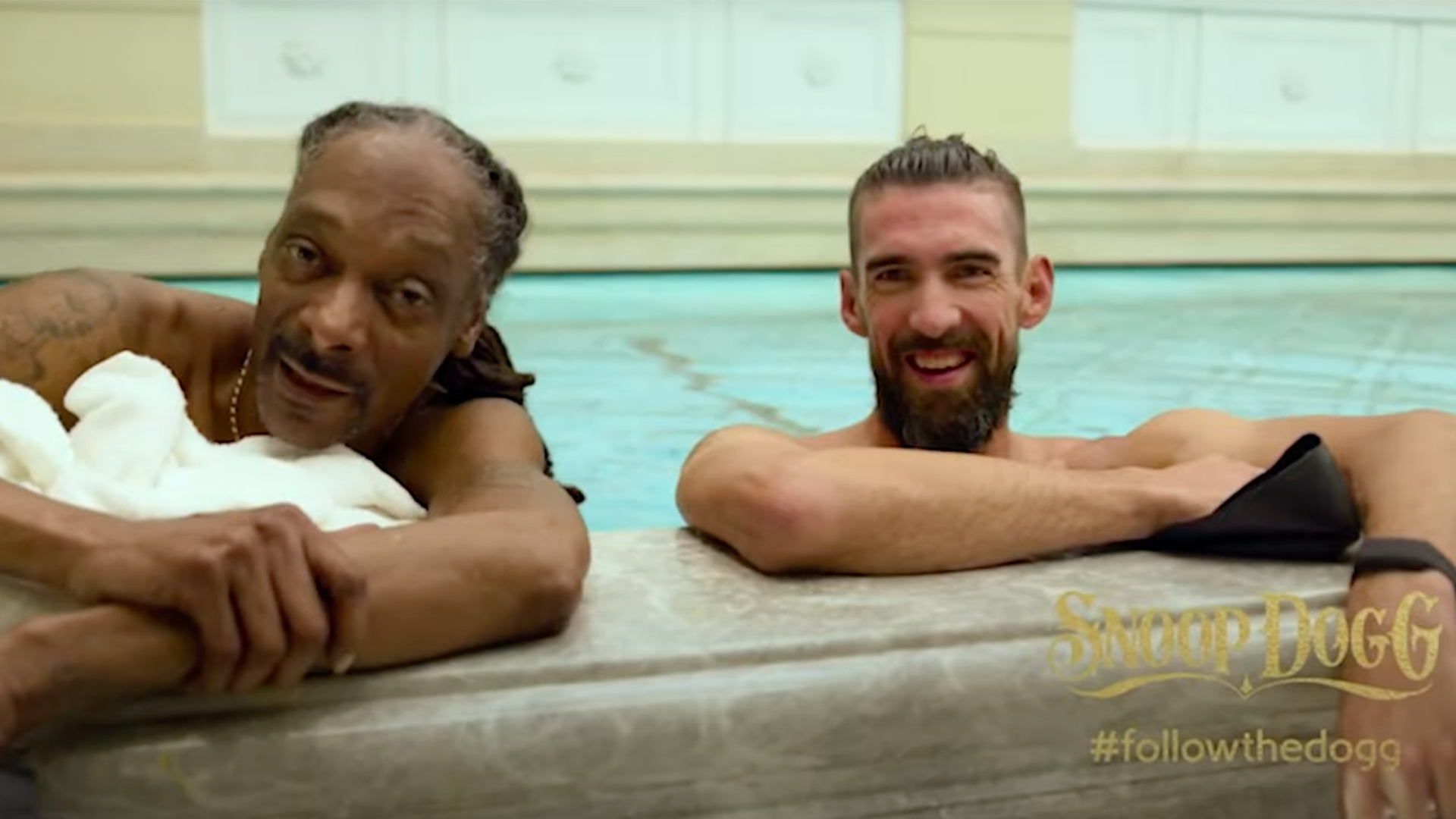 Michael Phelps Teaches Snoop Dogg How To Swim